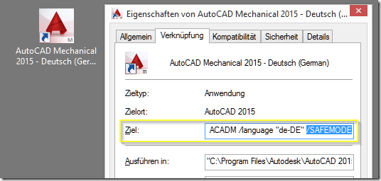 Der SAVEMODE im AutoCAD (Seit Version 2015) ermöglich das starten von AutoCAD in einem sogenannten abgesicherten Modus