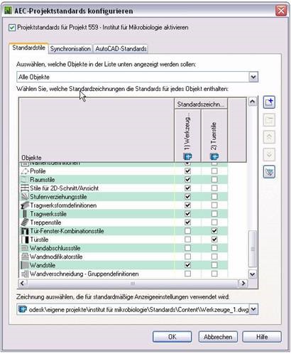 Projektstandards sind ein mächtiges Werkzeug bei der Planung mit AutoCAD Architecture