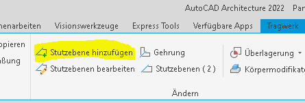 Tragwerke können im AutoCAD Architecture über eine spezielle Funktion gestutzt werden.