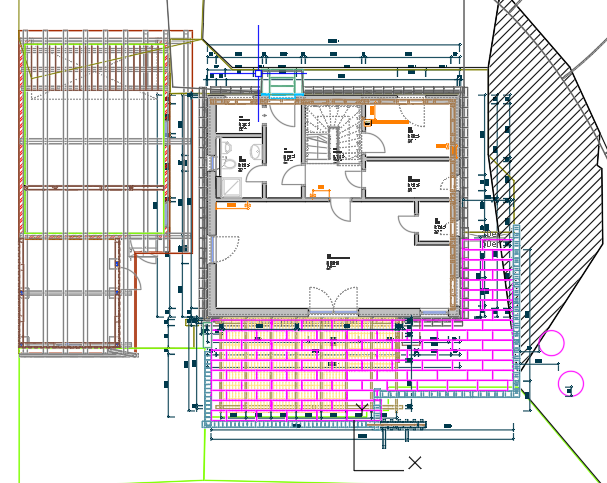 Umwandeln einer 3D-Planung in einen flachen 2D-Plan