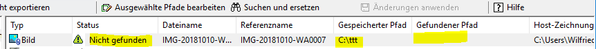 Der Referenzmanager ermöglicht das Verzeichnisübergreifende Ändern und Korrigieren von externen Referenzen.