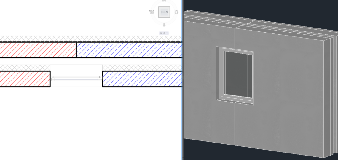 Eine Öffnung kann im AutoCAD Architecture nur in einer Wand verankert werden. Ich zeige Ihnen, wie Sie Öffnungen auch in mehreren nebeneinanderliegenden Wänden verankern können.