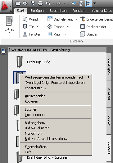 Unterschied zwischen Werkzeugeigenschaften anwenden auf und Stil importieren