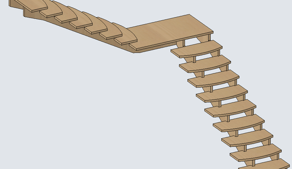 Treppengeometrien können auf einfache Art und Weise aus 2D-Liniengrafiken erstellt werden.