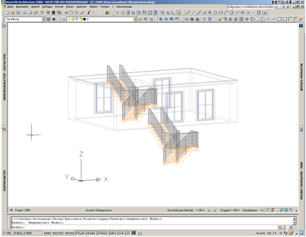 Im Bauzeichnen ist ja ja üblich, die Treppe im aktuellen Geschoß lediglich bis zu einem Meter Höhe anzuzeigen. Alles andere, was man sieht, ist die Treppe, welche vom Geschoß darunter ins aktuelle Geschoß führt. Diese Anleitung bietet die Lösung für AutoCAD Architecture