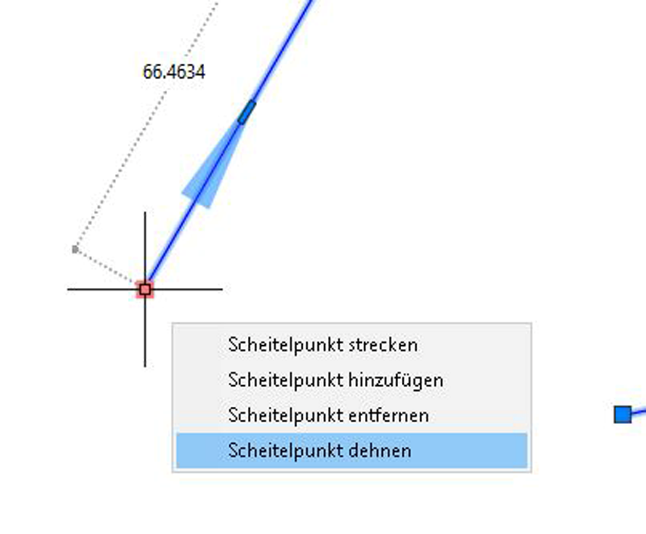 Die seit der Version 2023 eingeführte Möglichkeit, über die multifunktionalen Griffe einen Scheitelpunkt zu dehnen, ermöglicht weitere Beschleunigung Ihrer Konstruktionsarbeit.